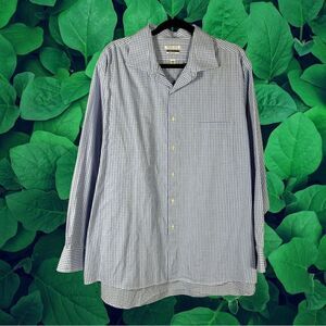 5‎ for $25🔥Van Heusen Blue Plaid Regular Fit Shirt Size 18 (XXL)